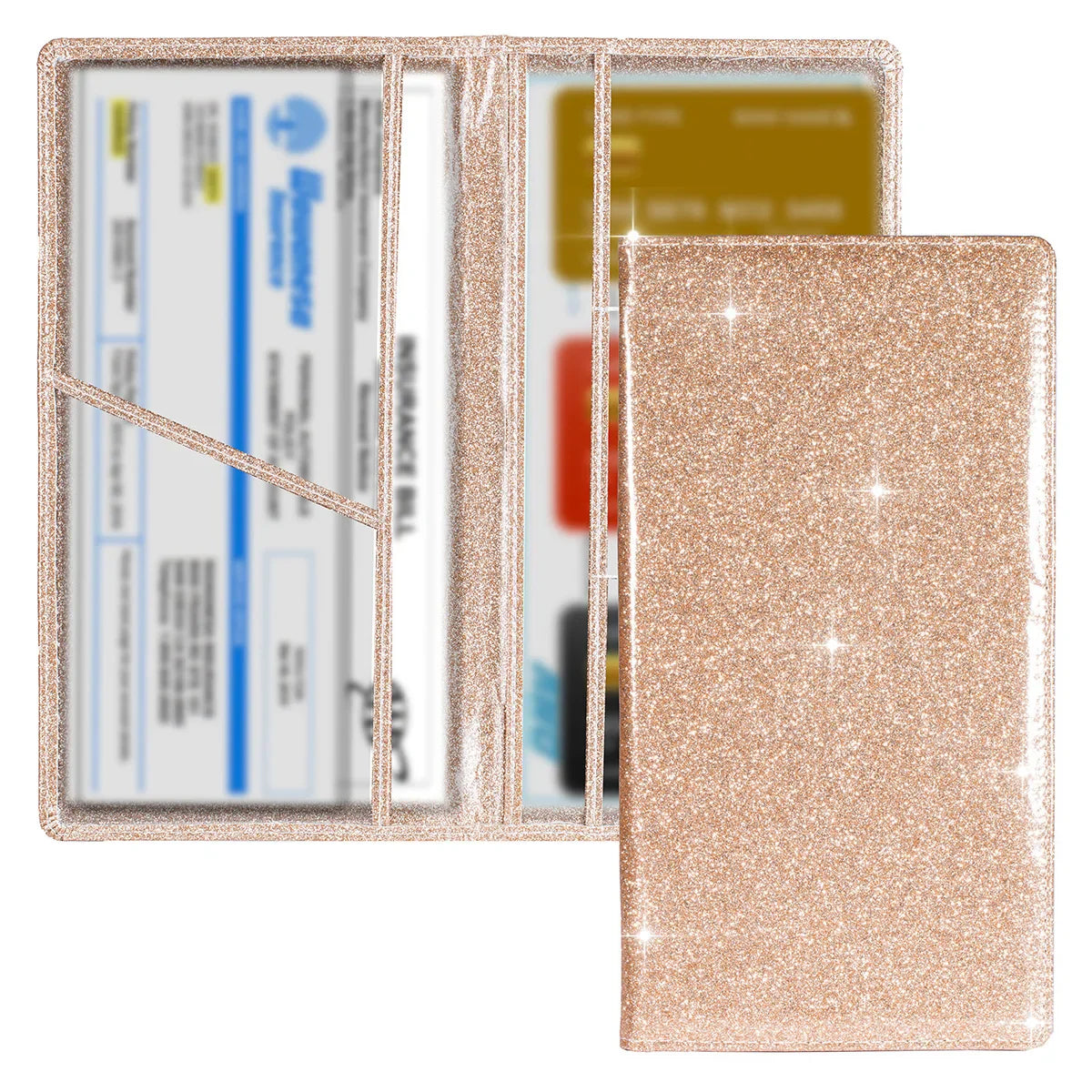 Car Registration & Insurance Card Holder – Vehicle License Document Glove Box Organizer