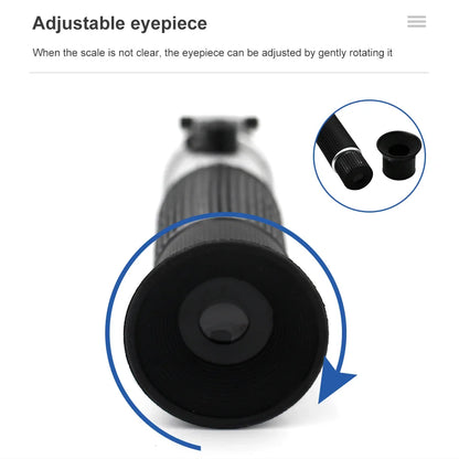 Optimize Honey Quality: 3 in 1 Handheld Honey Refractometer - Measures 58-90% Brix Sugar Concentration, 38-43% Baume Degrees, and 12-27% Water Content