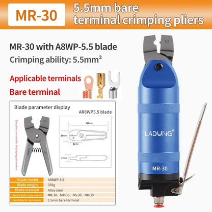 MR-30 Pneumatic Crimping Pliers Cutter Head - Air Shears Tool Part for AR8WP, A8WP3 & A8WP Terminals