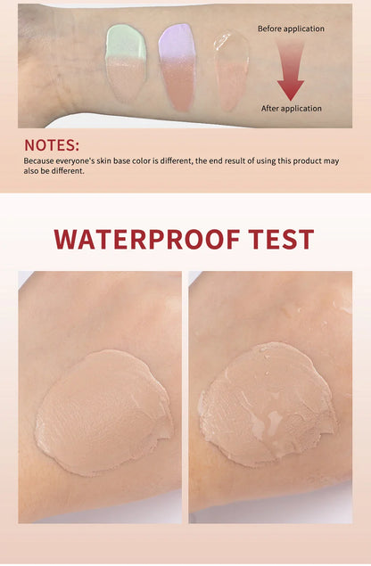 3pcs CC Cream Color-Changing Liquid Foundation – Centella Korean High Coverage Face Makeup Base Cream
