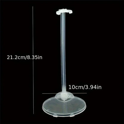 10PCS Clear Doll Display Stands — Transparent Toy Figure Support Holders for Mannequin & Model Display