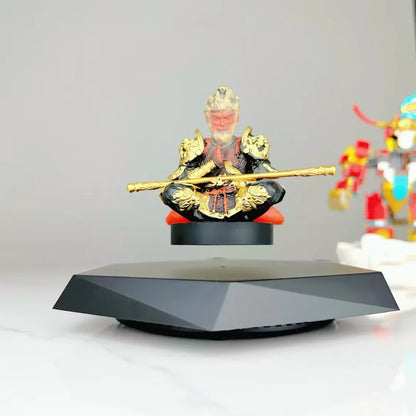 Magnetic Levitation Handheld Display – Creative Advertising Ornament Featuring Wukong Black Myth Doll & Glasses