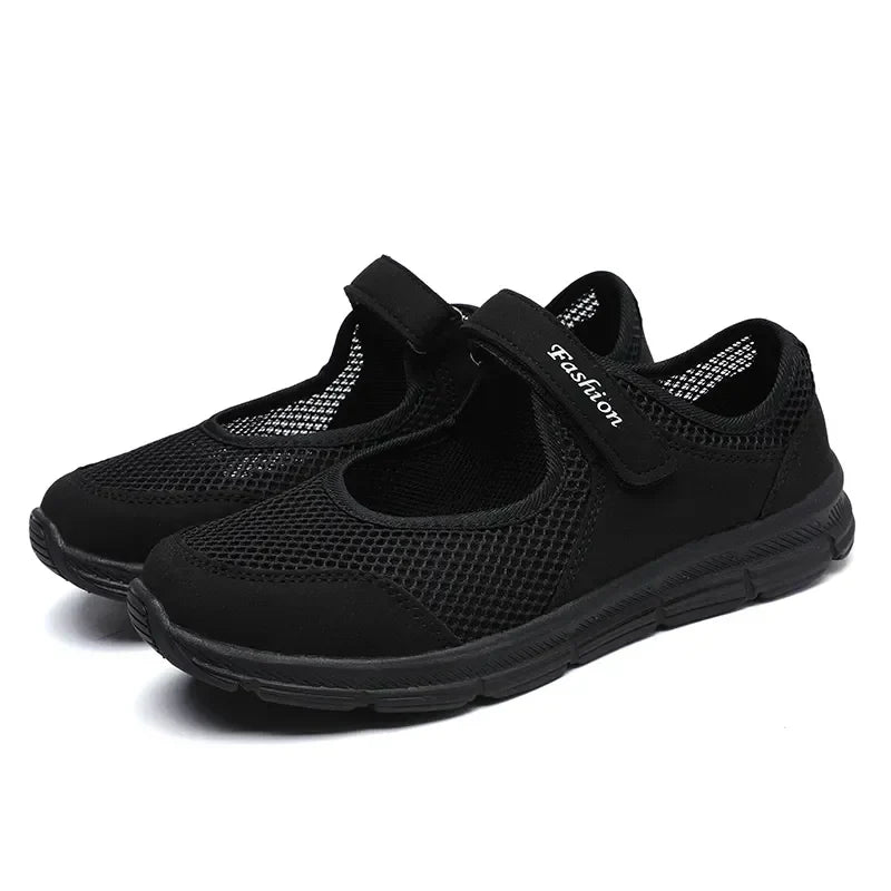 Women’s Breathable Mesh Vulcanized Sneakers – White Casual Walking Shoes, Fashion Work Shoes for Comfort & Everyday Wear
