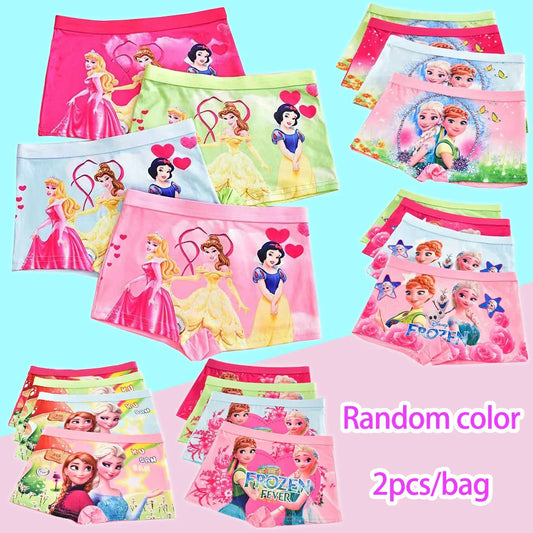New Girl Underwear Set – Anna Elsa Princess Cartoon Kids Panties, 2-7 Years, Comfortable Briefs for Girls