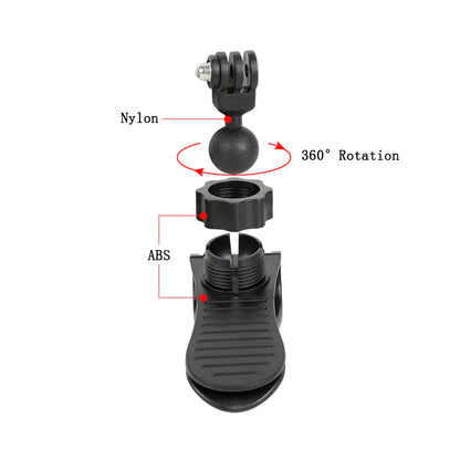 Car Camera Mount Sun Visor Clip – Holder for GoPro Hero 9-13, DJI Osmo Action 3-5 & Insta360 X3/X4 Accessories