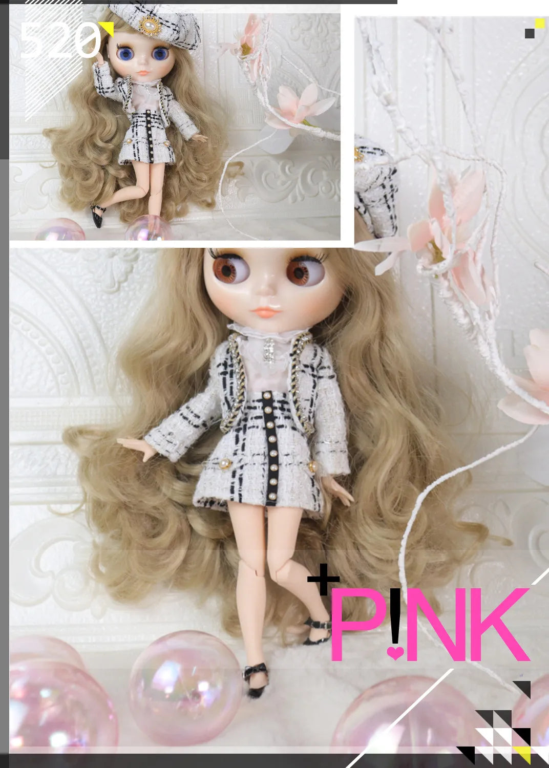 ICY DBS Blyth Doll – 1/6 BJD Customized Nude Joint Body, White Skin Glossy & Matte Face, 30cm Girl Toy Gift