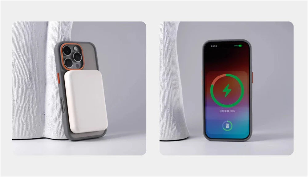 Luxury Matte Translucent MagSafe Case — Shockproof Wireless Charging Cover for iPhone 12–17 Pro/Max/Plus