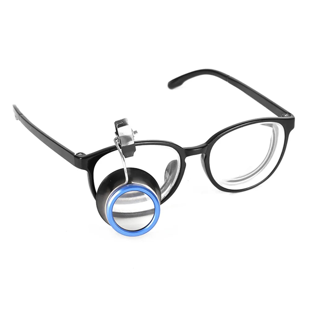 Versatile Eyeglass Magnifier Set: 5X 10X 20X Clip-On Eye Loupe Magnifying Lens - Portable Watchmakers Repair Tool for Precision Operations