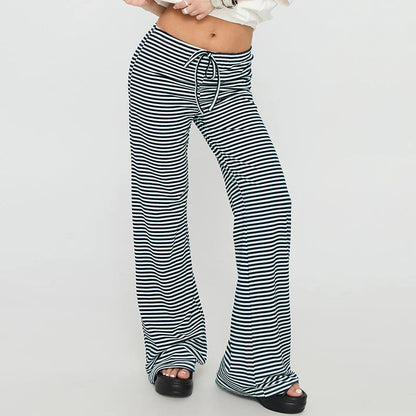 Women’s Casual Wide Leg Sweatpants – Low Rise Flared Yoga Lounge Pants for Teen Girls Back-to-School Outfit