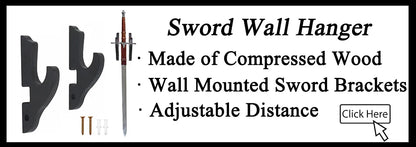 Large Wooden Sword Display Stand - 1/2 Layer Rack for Katana, Wakizashi, Tanto & Wand