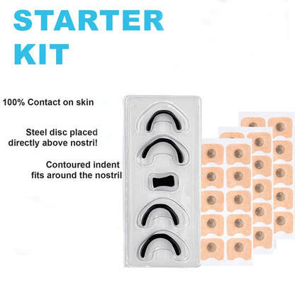 Nasal Breathing Dilator Starter Kit – Anti-Snoring Magnetic Nose Strips for Sleep & Sports Airflow Improvement