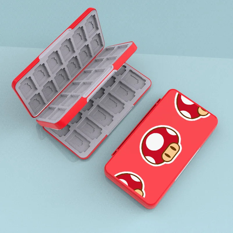 48-in-1 Nintendo Switch OLED Lite Accessories Set – Pink Game Card Case & SD Card Storage Box