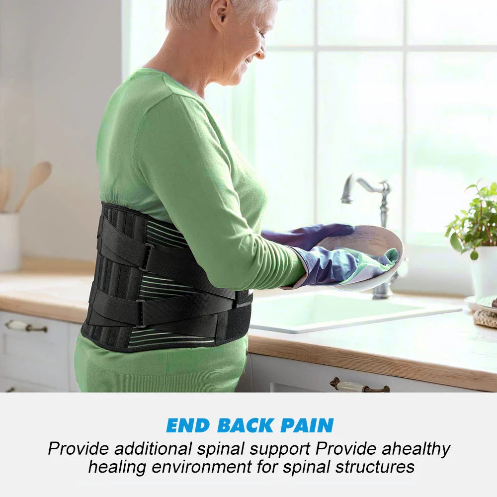 Double Pull Lumbar Support Belt — Orthopedic Waist Corset for Men & Women | Spine Decompression, Back Pain Relief & Waist Trainer Brace