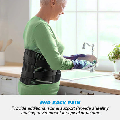 Double Pull Lumbar Support Belt — Orthopedic Waist Corset for Men & Women | Spine Decompression, Back Pain Relief & Waist Trainer Brace