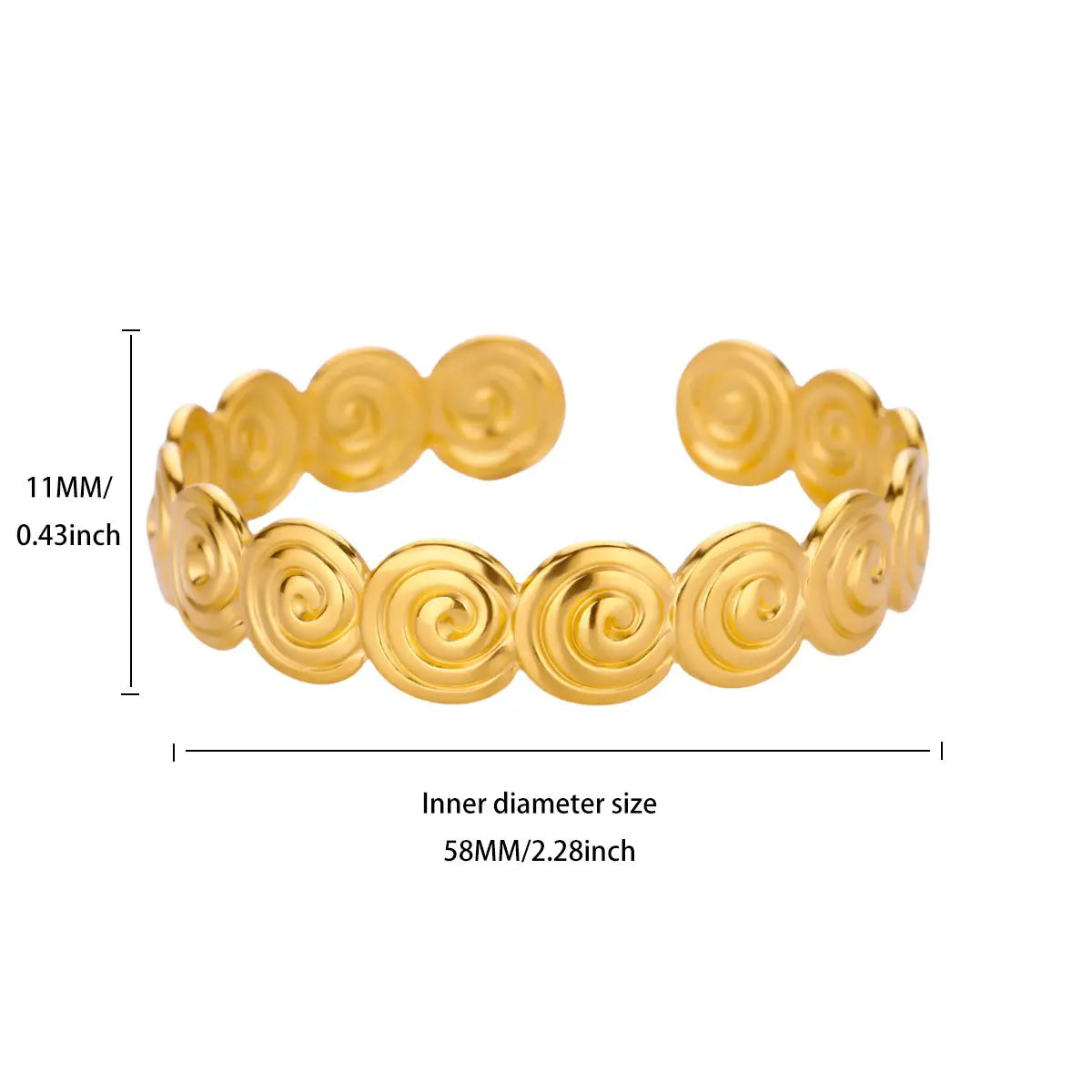 Punk Sunflower Fish Gold Stainless Steel Bracelet – Trendy Women’s Bangle Wedding Couple Jewelry