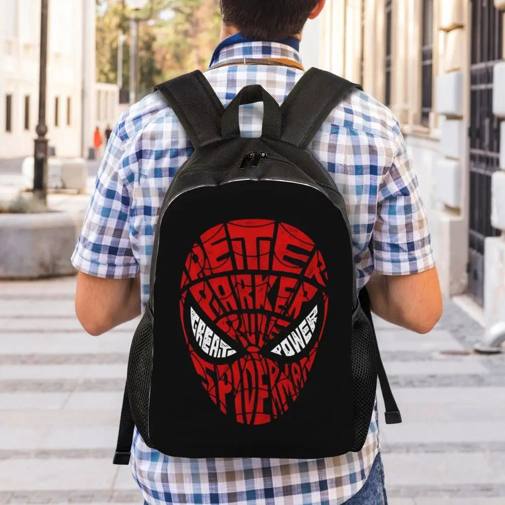 Custom Spider-Man Web Backpack – Water-Resistant School & College Bag for Men and Women