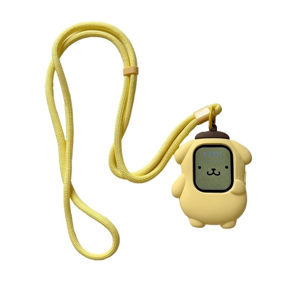 Cute Cartoon Apple Watch Case with Lanyard - Silicone Protective Cover for 49mm & Compatible Apple Watch Models