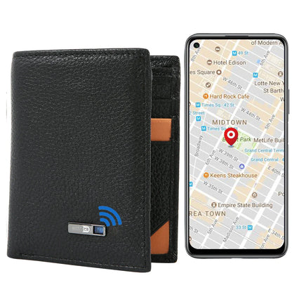 Smart Tracker Wallet for Men - GPS Finder Slim Wallet Gift for Dad, Birthday & Christmas 2025