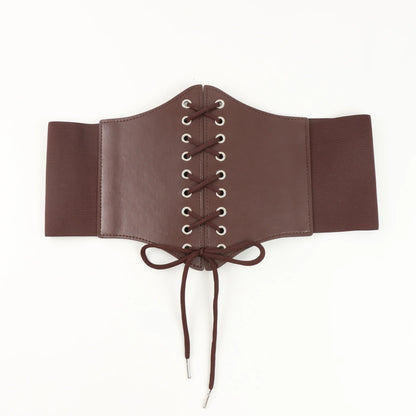 Medieval Wide Leather Armor Belt - Steampunk Waist Costume Accessory for Men & Women, Viking Knight Antique Waistband for LARP & Cosplay