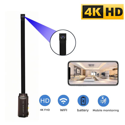 4K HD Mini WiFi Security Camera, Wireless Remote Viewing Home Nanny Cam, Motion Detection Smart Surveillance Camera
