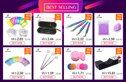 AILEISHI Eyelash Tweezers — Stainless Steel High Precision Anti-Static Extension Tool