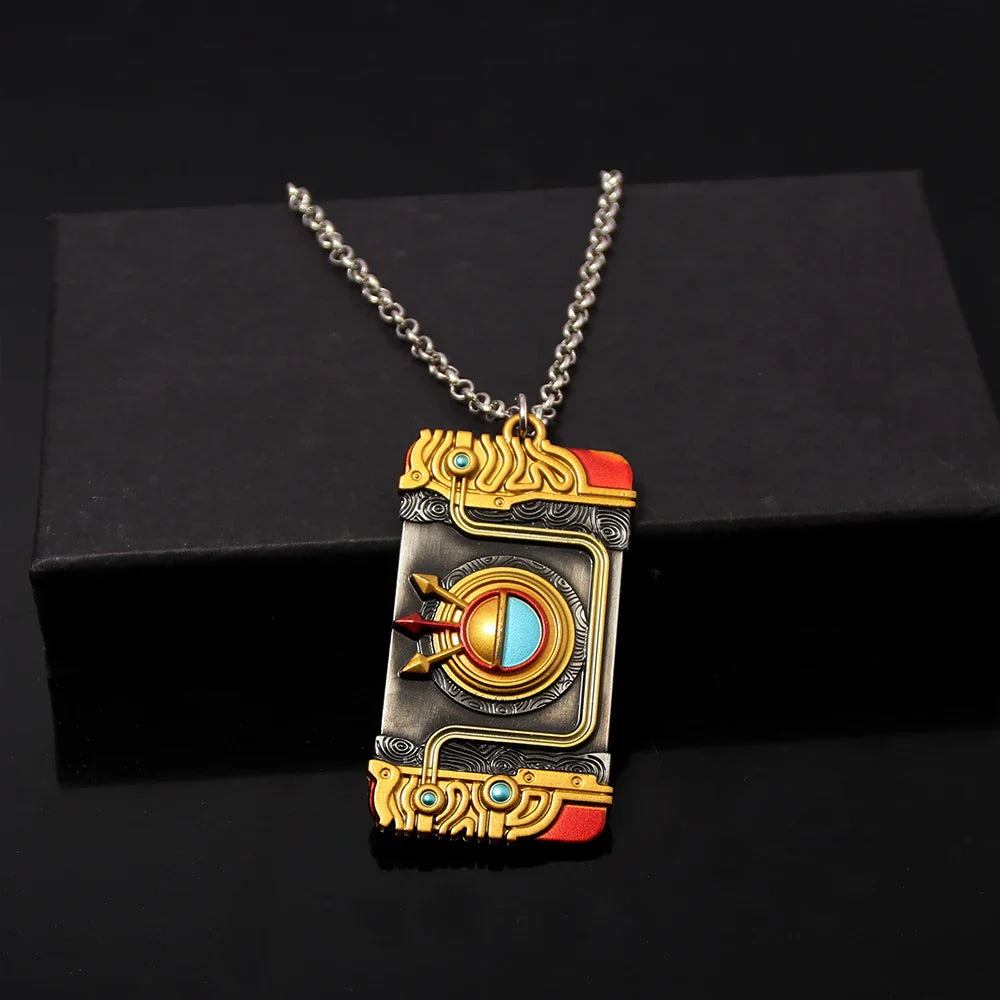 Zelda Tears of the Kingdom Purah Pad Keychain – Master Sword & Hylian Shield Pendant for Fans