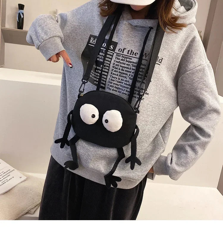 Personalized Canvas Small Shoulder Bag – Trendy Korean Style Crossbody Bag for Young Women Students