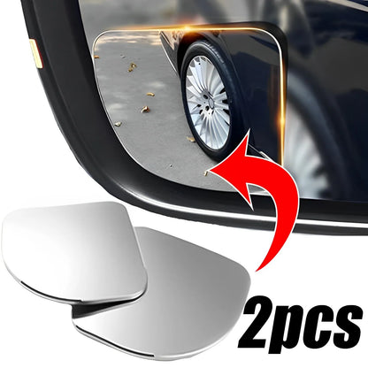 2-Pack Wide Angle Car Blind Spot Mirrors - 360° Adjustable HD Frameless Auxiliary Rearview Mirrors - Small Round Mirror for Enhanced Visibility