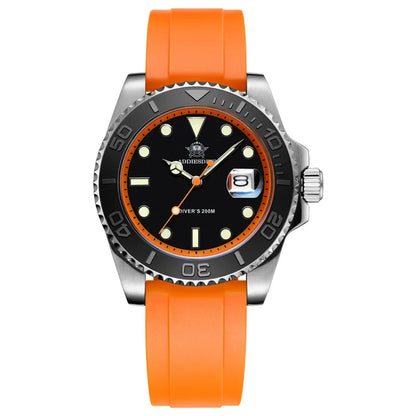 ADDIESDIVE 41mm Men’s Quartz Dive Watch – Rotatable Bezel, Stainless Steel, Luminous BGW9, Rubber Strap, 200m Water Resistant