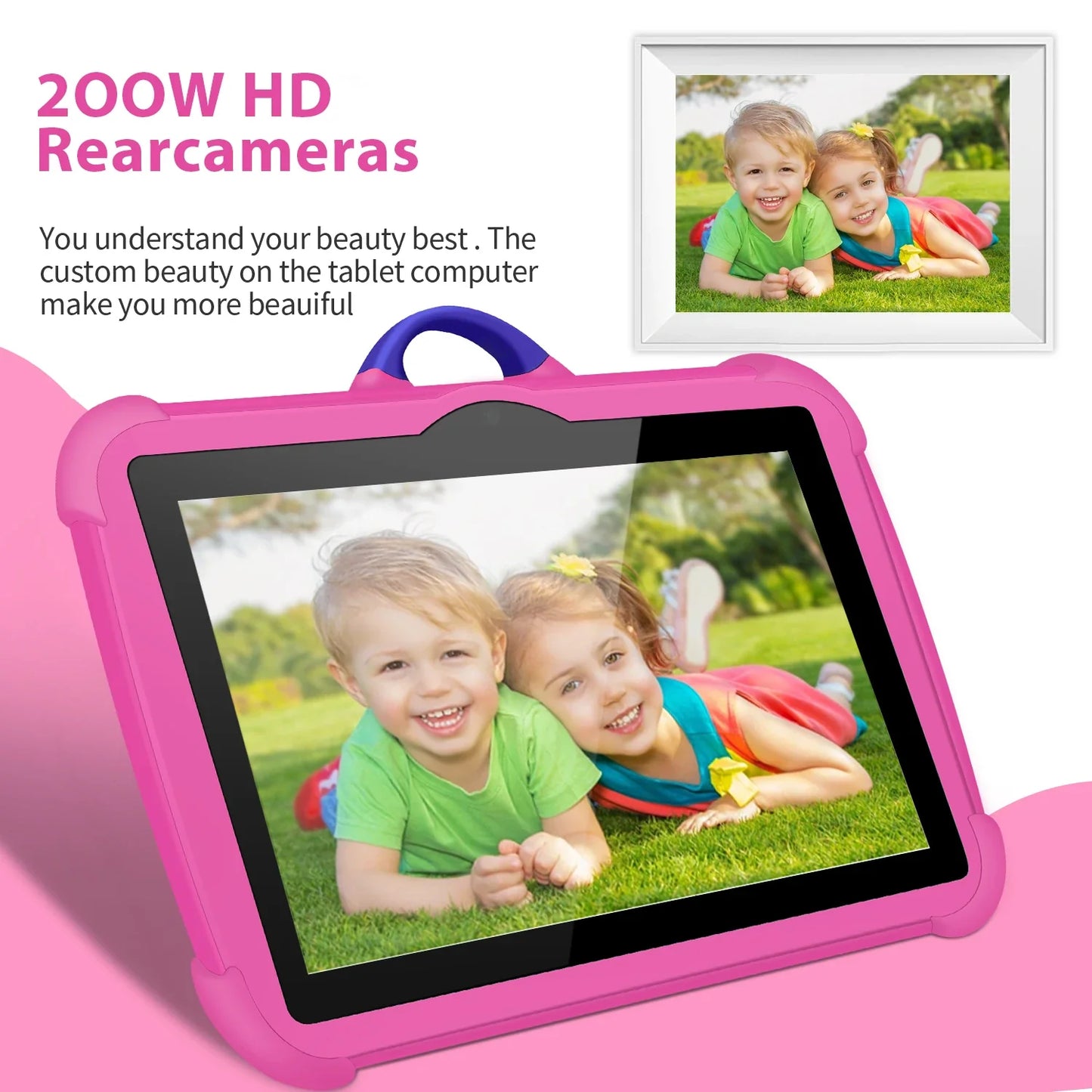 New Cartoon Pattern Kids Tablet – 7 Inch, Quad-Core, 4GB RAM, 64GB ROM, Android Learning & Education Games, Children's Gift