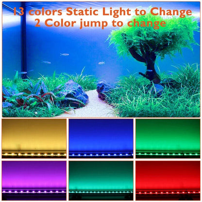 21 LED Aquarium Light with Remote Control - RGB Diving Lamp for Fish Tanks & Plant Growth - EU Plug