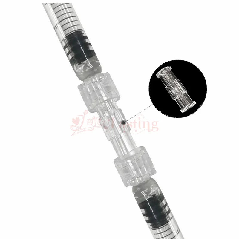Transparent PP Luer Thread Double-Way Syringe Connector – Durable Sterile Medical Adapter