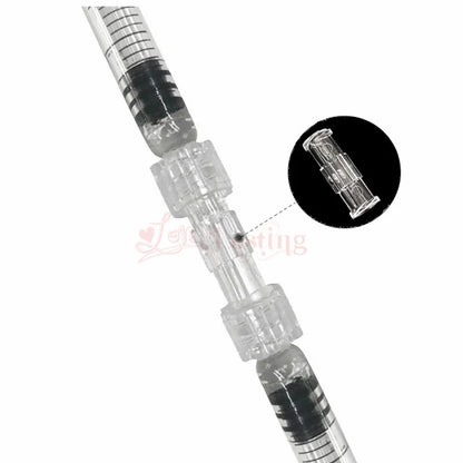 Transparent PP Luer Thread Double-Way Syringe Connector – Durable Sterile Medical Adapter