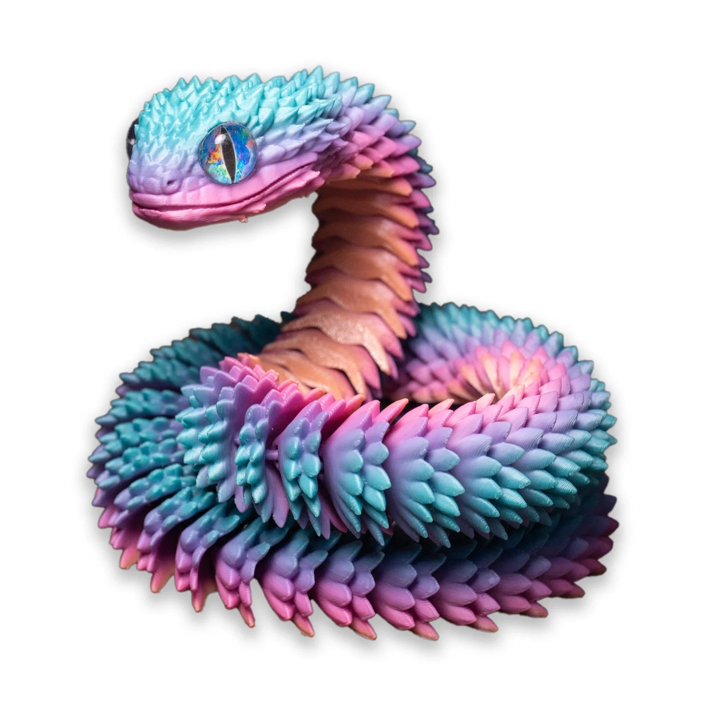 3D Printed Movable Snake Figurine – Realistic Jointed Simulation Ornament for Home & Office, 2025 New Year Craft Gift
