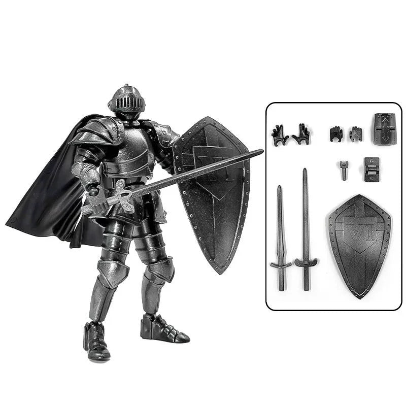 3D Printed Multi-Joint Action Figures – Medieval Knight Series, Creative Stress-Relief Toy, Handmade Gift for Kids