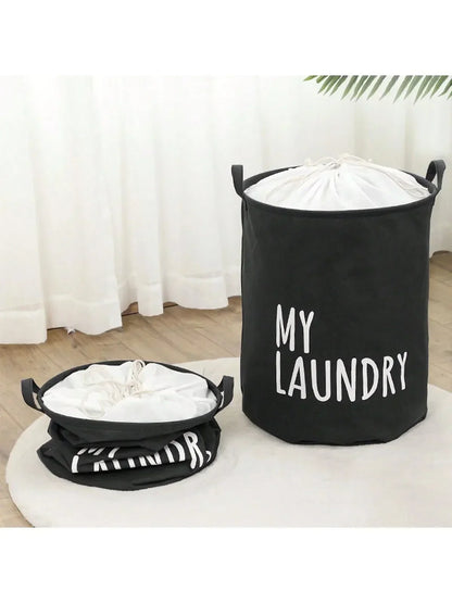 Cotton & Linen Foldable Laundry Basket — Waterproof Household Storage for Clothes, Toys, and Laundry Supplies