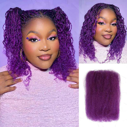 Black Pearl QVR Peruvian Kinky Curly Human Hair – 50g Afro Mini Twist Braiding Bundles 100% Remy Hair Extensions