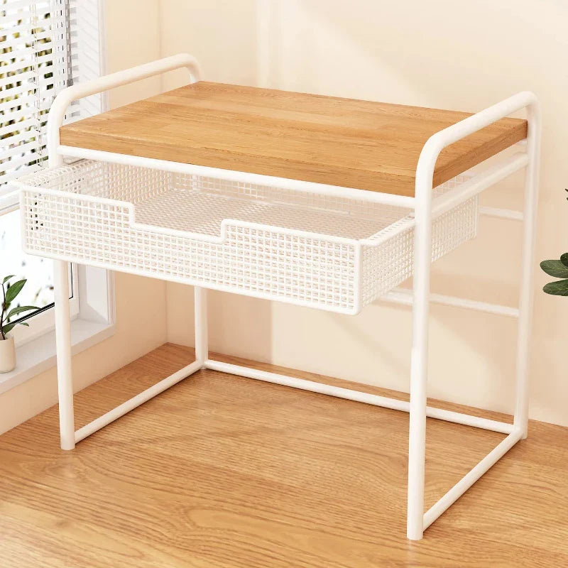 Office Printer Stand & Desktop Organizer – Foldable Multifunctional Shelf for Copier, Files & Space-Saving Storage
