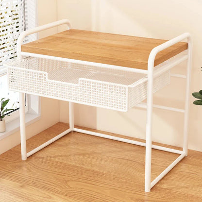 Office Printer Stand & Desktop Organizer – Foldable Multifunctional Shelf for Copier, Files & Space-Saving Storage
