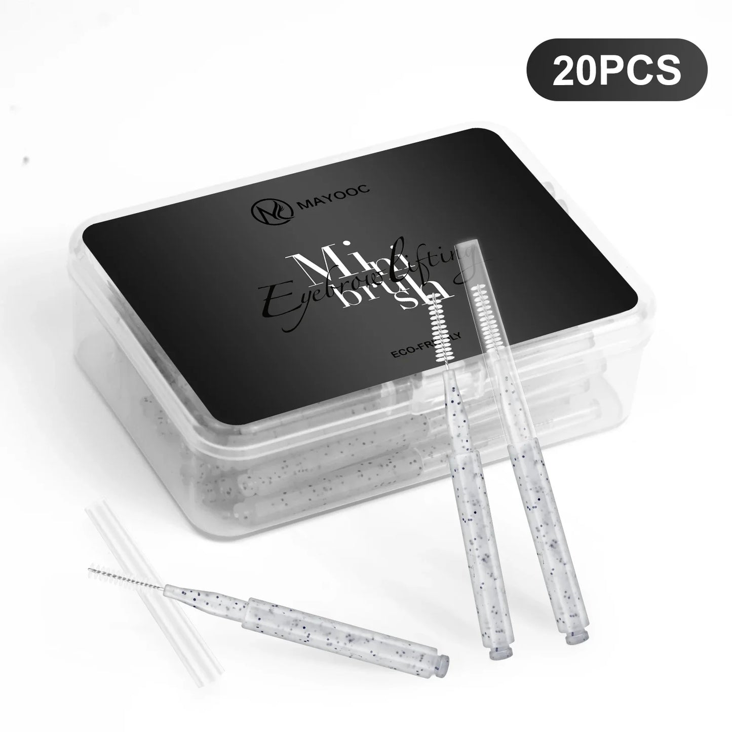 MAYOOC Mini Eyebrow Brush – Disposable Brow Lifting & Perm Brushes, Bendable Micro Eyelash Applicators Tools