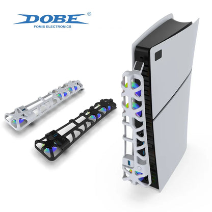 DOBE Cooling Fan for PS5 Slim – Disc & Digital Edition with RGB Lighting and USB 3.0 Port TP5-3538S