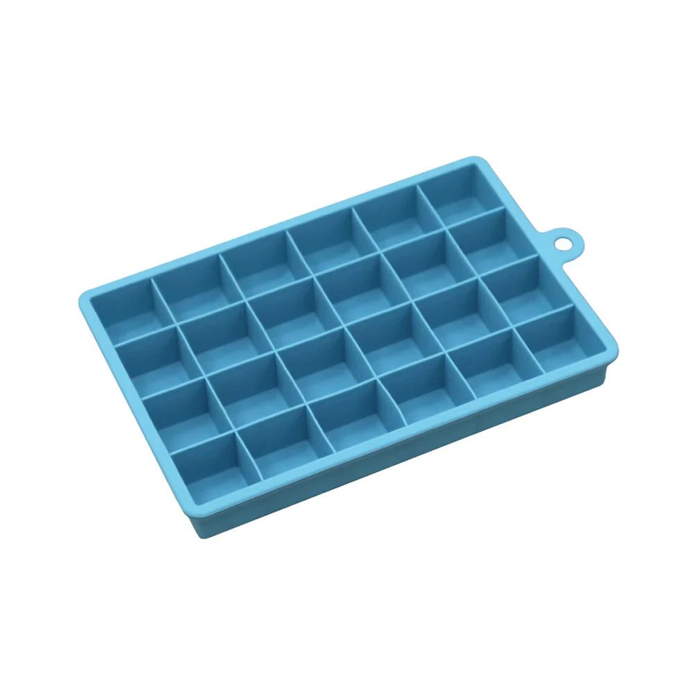 Silicone Ice Cube Mold – 15/24 Grid Square Trays with Lids for Ice Cream, Cold Drinks, Whiskey & Cocktails