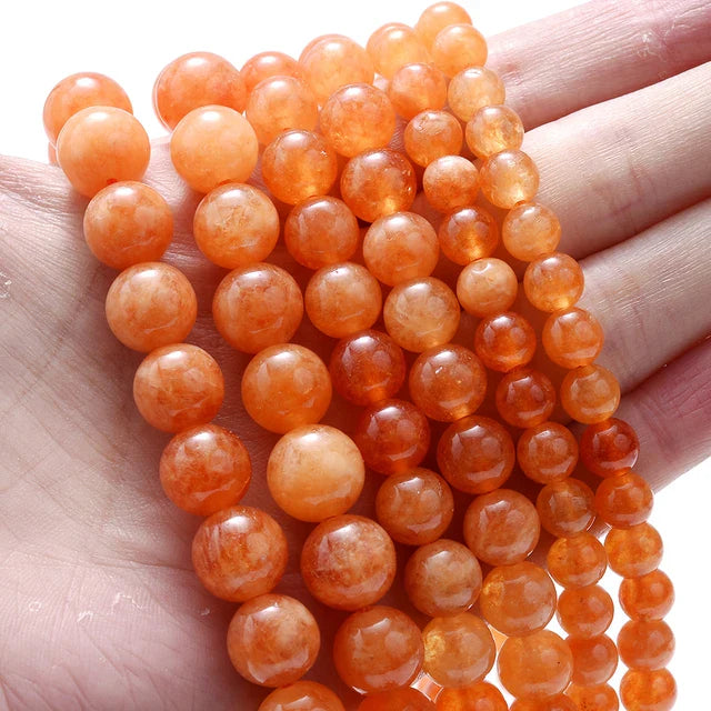 Natural Stone Round Beads 4-12mm Tiger Eye Lava Turquoise Jade for DIY Jewelry Making Bracelet Craft Supplies