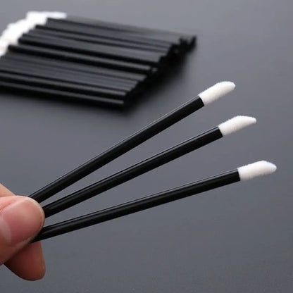 50Pcs Disposable Lip Brush Set - Microbrush Mascara Applicator, Lash Extension, Lipstick Wands, Cosmetic Makeup Tools