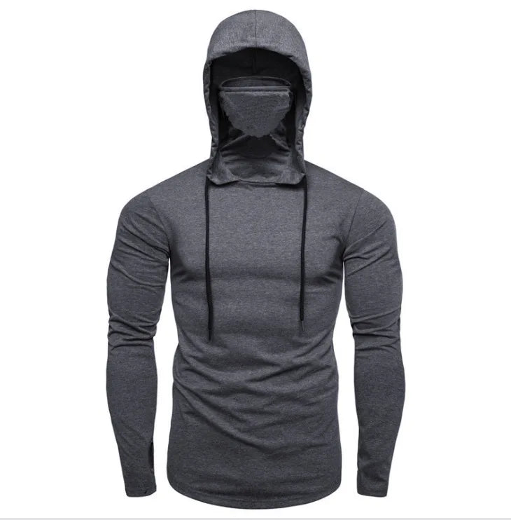 Men’s 2026 Solid Color Hooded Sweatshirt – Lightweight Long Sleeve Fitness Hoodie (M–5XL)