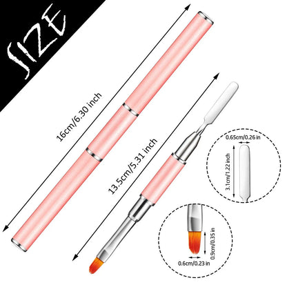 2-in-1 Gel Nail Brush & Picker – Dual-Ended Acrylic Nail Extension Brush with Spatula Tool