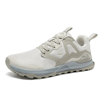 HOBIBEAR Unisex Hiking Sneakers – Lace-Up Outdoor Walking Shoes with Artificial Leather