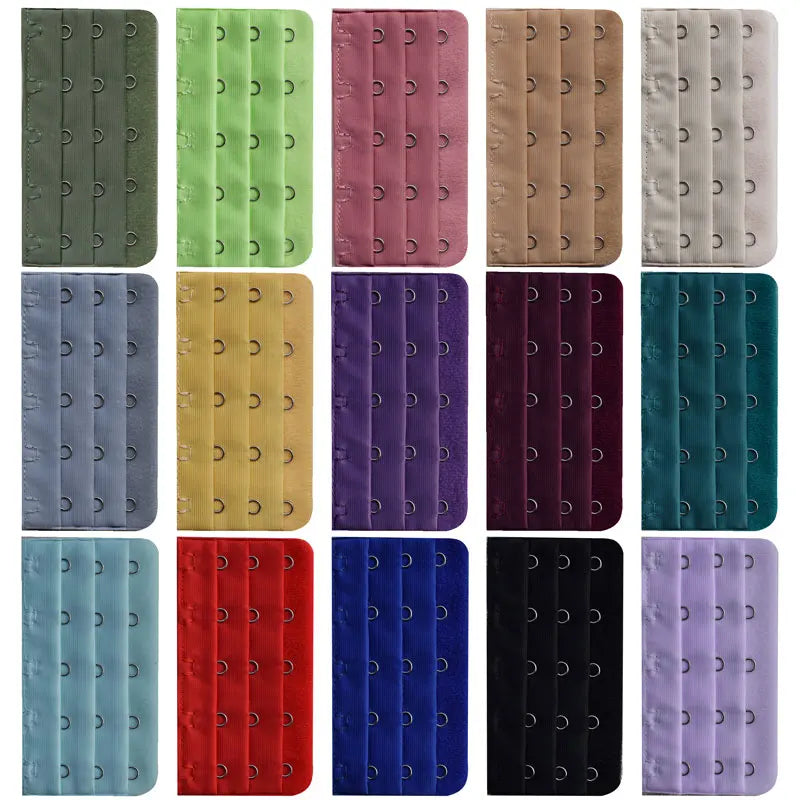 2PCS/4PCS Strap Extender Set – 3-Hook, 5-Row Adjustable Candy Color Bra Extenders for Women