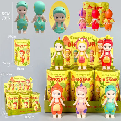 Sonny Angel Dinosaur Series – Cute Hippers Harvest Hippie Doll, Trendy Car Phone Ornament & Children's Toy Gift