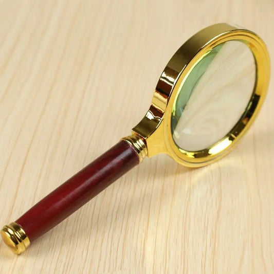 Metal Handheld Magnifying Glass 3–5X – High-Definition Reading Loupe for Science Experiments, Outdoor Use & Sunlight Observation